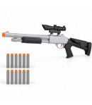 Pusca Soft Gun pentru Copii cu Luneta si Proiectile din Burete, Arma de Jucarie cu Lansare Manuala, Pusca Interactiva Tip Tactic