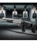 Pusca Soft Gun pentru Copii cu Luneta si Proiectile din Burete, Arma de Jucarie cu Lansare Manuala, Pusca Interactiva Tip Tactic
