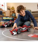 Set Cuburi Masina De Curse Pull Back DIY Pentru Copii, Joc De Constructie Cu 488 Piese, Masina Sport De Asamblat Cu Functie Pull