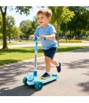 Trotineta Pliabila pentru Copii cu 3 Roti LED, Model Broscuta cu Ghidon Reglabil pe 4 Niveluri, Sistem de Viraj prin Inclinare, 
