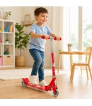 Trotineta Reglabila pentru Copii cu 3 Roti si LED, Cadru Metalic Pliabil, Ghidon Ajustabil pe Inaltime, Rulmenti ABEC-5, Frana p