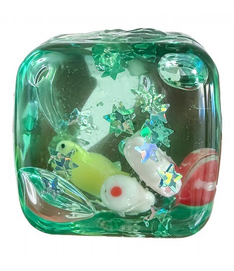 Cub Fidget 3D, Model Cub de Gheata Scoici, Jucarie Antistres pentru Copii/Adulti, Comprimabil cu Revenire Lenta, 3x3x3 cm, Turco