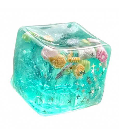 Cub Fidget 3D, Model Cub de Gheata Scoici, Jucarie Antistres pentru Copii/Adulti, Comprimabil cu Revenire Lenta, 5.5x5.5x5.5 cm,