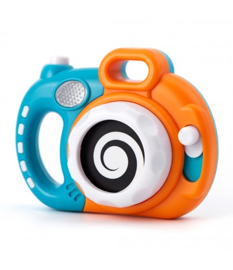 Camera Foto Magica pentru Bebelusi cu Lumini si Muzica, Jucarie Interactiva Vesela care Canta si Straluceste, Butoane Colorate c