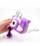 Camera Foto Unicorn Duala pentru Copii, Jucarie Interactiva cu Lumini Colorate, Sunete si Melodii Vesele, Butoane Magice si Desi