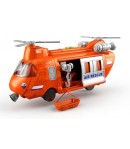 Elicopter de Interventie cu Lumini si Sunete, Jucarie Interactiva Realista de Salvare pentru Copii, Vehicul Aerian cu Efecte Lum