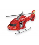 Elicopter Rosu cu Muzica si Lumini, Zboara Sus si Lumineaza Tot, Jucarie Interactiva pentru Copii, Vehicul Aerian cu Sunete si E