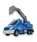 Excavator cu Sunete si Lumini Scara 1:16, Jucarie Interactiva Utilaj de Constructii pentru Copii, Vehicul cu Brat si Cupa Mobila