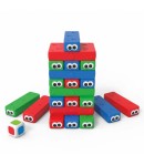 Joc de Indemanare Blocuri 30 Piese Tip Jenga Piccolino - Turn Instabil de Lem, Extrage si Reconstruieste Fara sa Rastorni, Joc D