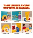 Joc de Societate Un Portal de Cascaval, Joc de Dexteritate cu 20 Bucati de Cascaval si 2 Soricei, Construieste Turn si Portal, J