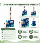 Joc Domino Cu Locomotiva Automata Pentru Copii, Tren Cu Ordonare Automata Piese Domino, Jucarie Interactiva Cu Sunete Si Directi