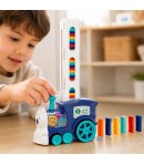 Joc Domino Cu Locomotiva Automata Pentru Copii, Tren Cu Ordonare Automata Piese Domino, Jucarie Interactiva Cu Sunete Si Directi