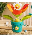 Jucarie de Baie Floare Interactiva cu Stropitoare, Petalele Se Deschid Magic cu Apa, Culori Vii si Veselie Mare, Ventuza Puterni