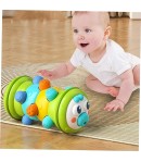 Jucarie Interactiva Bebelusi Omida Rolling Caterpillar, Zornaitoare cu Sunete, Texturi Sensoriale, Butoane si Role pentru Rostog