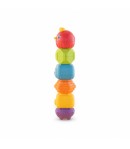 Jucarie pentru Bebelusi de Sortat Forme si Stivuit, Cubulete Colorate cu Sfori pentru Depozitare, Joc Educational de Sortare Cul