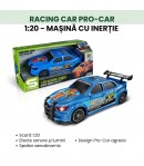 Masina de Curse Frictiune L&S, Scara 1:20, Jucarie Interactiva Push and Go cu Motor Inertia, Masinuta de Curse Colorata cu Desig