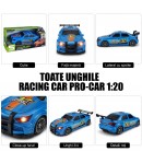 Masina de Curse Frictiune L&S, Scara 1:20, Jucarie Interactiva Push and Go cu Motor Inertia, Masinuta de Curse Colorata cu Desig
