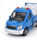 Masina de Gunoi Albastra cu Frictiune, Lumini si Muzica, Jucarie Interactiva Utilaj de Salubritate pentru Copii, Vehicul cu Pube