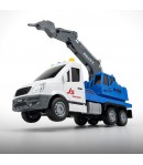 Masinuta cu Picamer cu Frictiune, Muzica si Lumini 29 cm, Jucarie Interactiva Utilaj de Demolare pentru Copii, Vehicul cu Ciocan