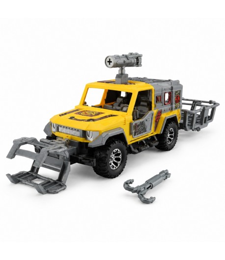 Set Militar De Salvare Cu Masina Tactica Pentru Copii, Vehicul De Interventie Cu Accesorii De Capturare Dinozauri, Jucarie Off R