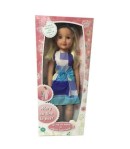 Papusa interactiva Ia-ma de mana si pasim impreuna, Rochita Albastra,  72 cm