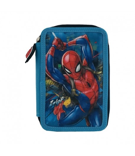 Penar textil 3 fermoare Spider-Man, 21 x 14 x 6.5 cm