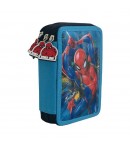 Penar textil 3 fermoare Spider-Man, 21 x 14 x 6.5 cm