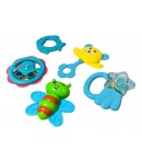 Set de jucarii bebelusi, 5 Zornaitori, Multicolor, 33 cm