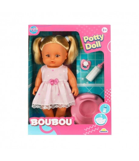 Papusa bebelus Boubou, cu par blond, 30 cm