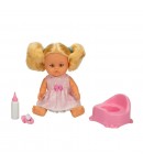 Papusa bebelus Boubou, cu par blond, 30 cm