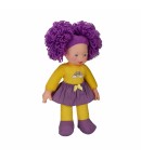 Papusa cu par violet, Dollz And More, Rainbow, 35 cm