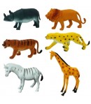 Set figurine animale salbatice in punga mare, Crazoo, 6 bucati