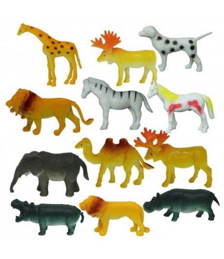 Set figurine animale salbatice in punga mica, Crazoo, Diverse modele