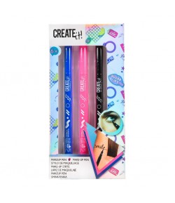 Set 3 makeup pens colorate pentru fetite Create It!