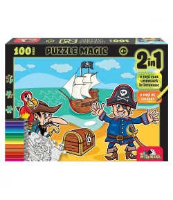 Puzzle magic 2 in 1 Pirati, 100 piese