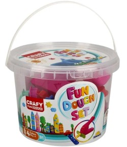 Set Galetusa cu plastilina, 17 piese, Crafy, 200 g