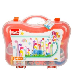 Set de modelare din plastilina cu geanta, Crafy, Portocaliu