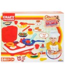 Set de modelare din plastilina, Sunday Brunch, Crafy, 23 piese