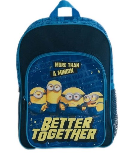 Ghiozdan mediu pentru gradinita cu 2 compartimente Minions