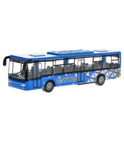 Masinuta metalica autobuz, 15 cm, Albastru