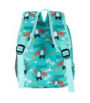 Ghiozdan de gradinita Mesco cu 2 compartimente, Crocodili, Turcoaz, 32x26x10 cm