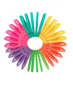 Puzzle pentru copii Fidget Loop, cu functie de stivuire si bucle de decomprimare, multicolor, 20cm