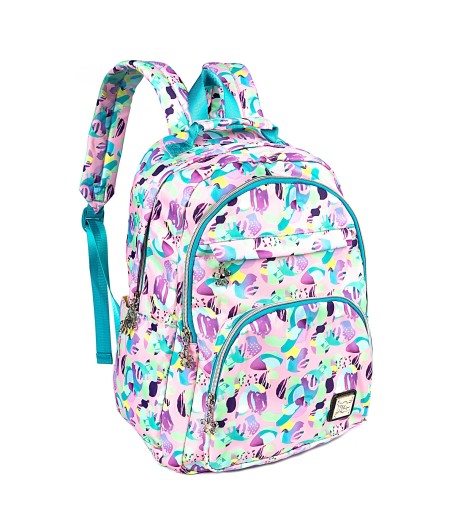 Ghiozdan Fashion Mesco Multicolor cu 3 compartimente