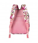 Ghiozdan Fashion Mesco Roz-Verde cu 3 compartimente Flowers