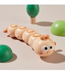 Jucarie mecanica pentru copii, omida haioasa, cu cheita, distractiva, se taraste, se misca, 15 x 4 cm, portocaliu