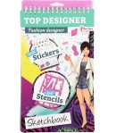 Caiet de schite cu autocolante- Top Designer, Moda 14x25cm.