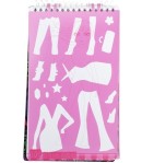 Caiet de schite cu autocolante- Top Designer, Moda 14x25cm.