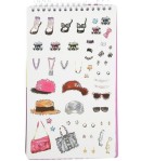 Caiet de schite cu autocolante- Top Designer, Moda 14x25cm.