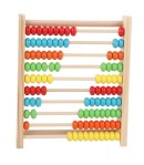 Numaratoare din Lemn, Vopsea Ecologica, 10 Siruri x 10 Margele, 4-6 Ani, 24.5 x 20.5 cm, Multicolor