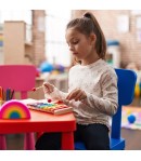 Instrument Muzical Xilofon din Lemn, 8 Note Muzicale, 2 Bete de Percutie, 4-6 Ani, Multicolor Pastel